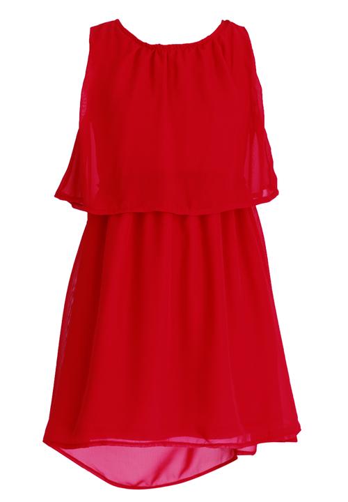 Rebel Republic - Chiffon Hi-Low Dress Red