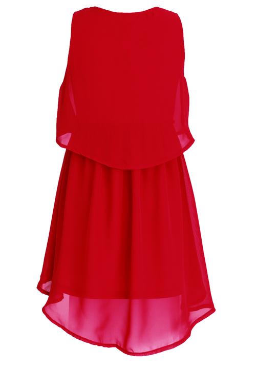 Rebel Republic - Chiffon Hi-Low Dress Red