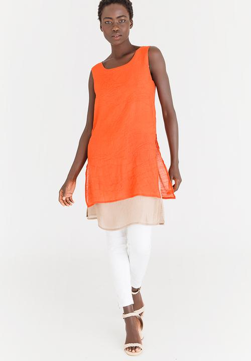 Revenge - Longline Tank Top Orange