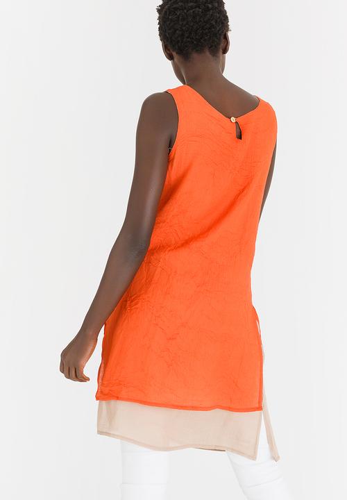 Revenge - Longline Tank Top Orange