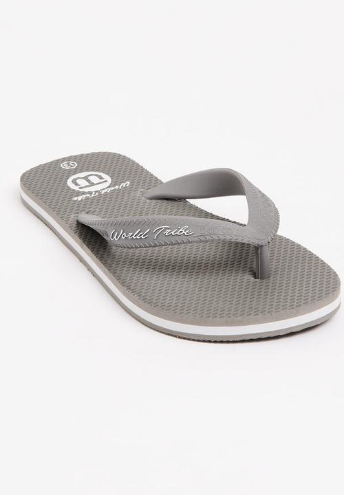 World Tribe - Ultimate Boys Flip Flops Dark Grey