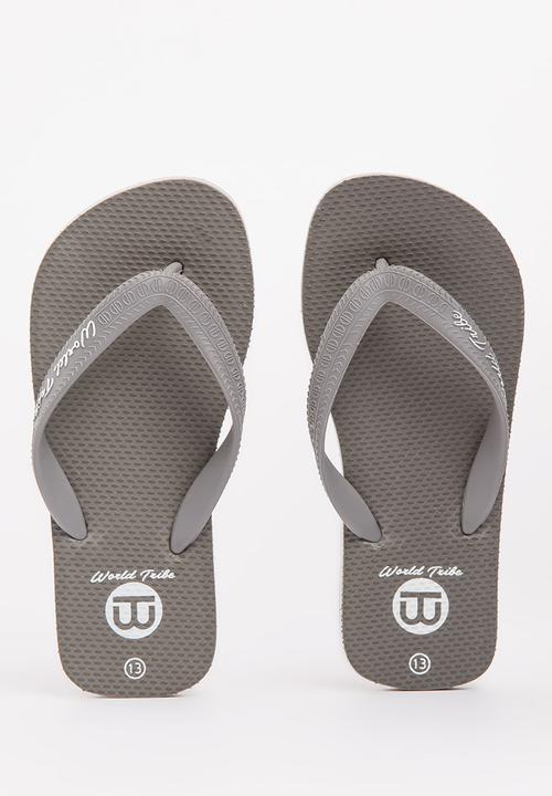 World Tribe - Ultimate Boys Flip Flops Dark Grey