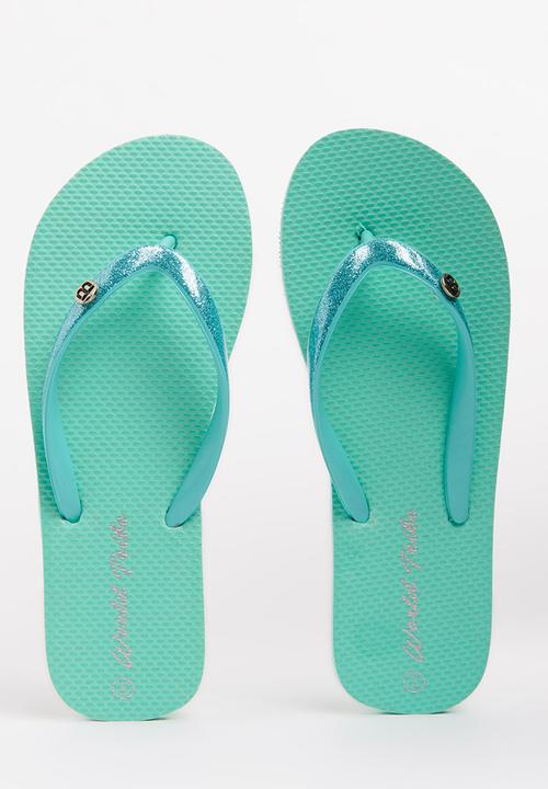 World Tribe - Little Treasure Girls Flip Flops Mint