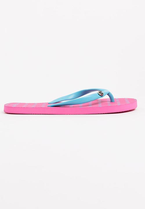 World Tribe - I Spy Flip Flops Dark Pink