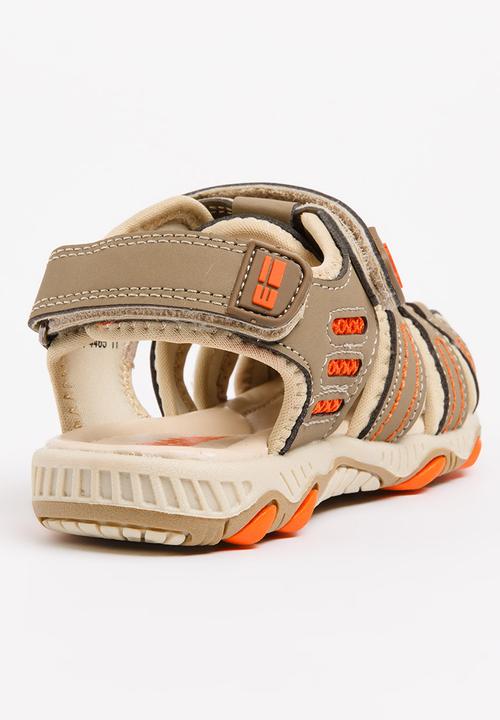 Bubblegummers - Velcro Strap Sandals Brown