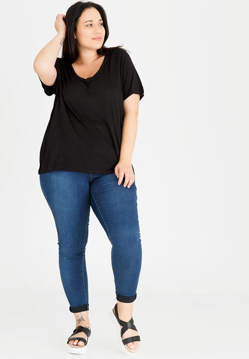 Brave Soul - Tory V-neck T-shirt Black