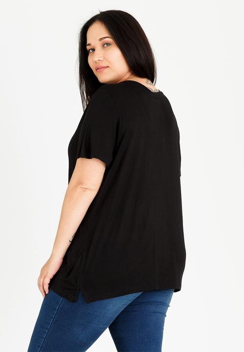 Brave Soul - Tory V-neck T-shirt Black
