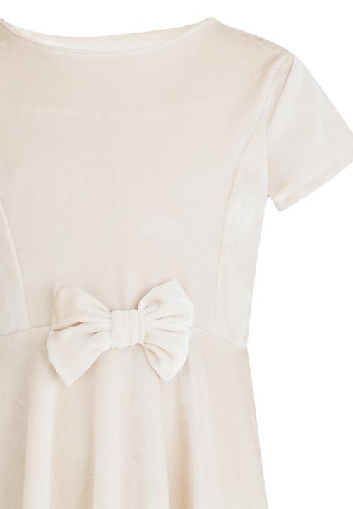 See-Saw - Velour Cap Sleeve Dress Milk