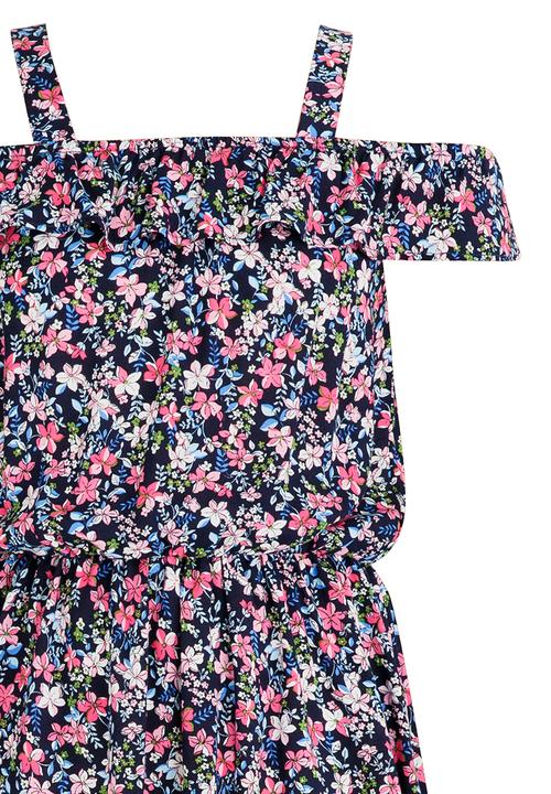 Rebel Republic - Woven Bardot Dress Multi-colour