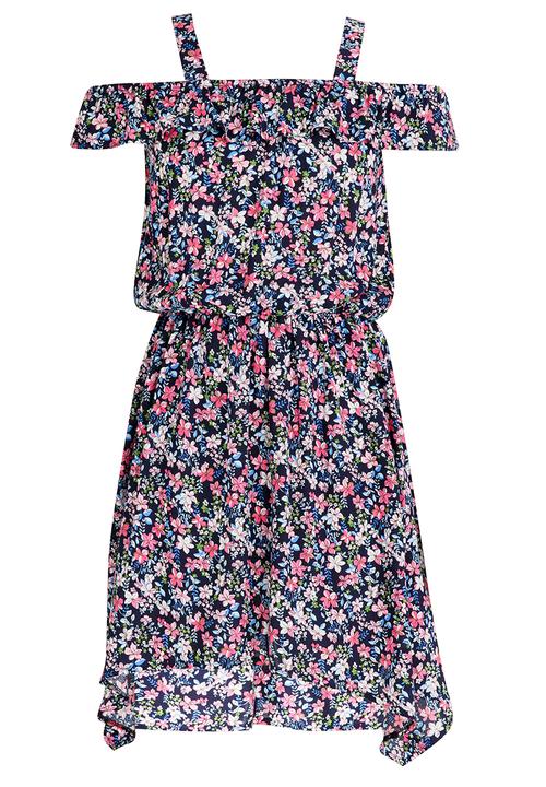 Rebel Republic - Woven Bardot Dress Multi-colour