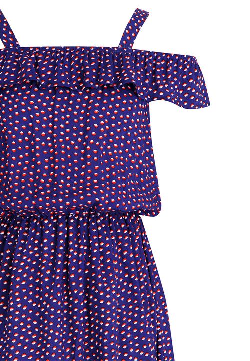 Rebel Republic - Woven Bardot Dress Multi-colour
