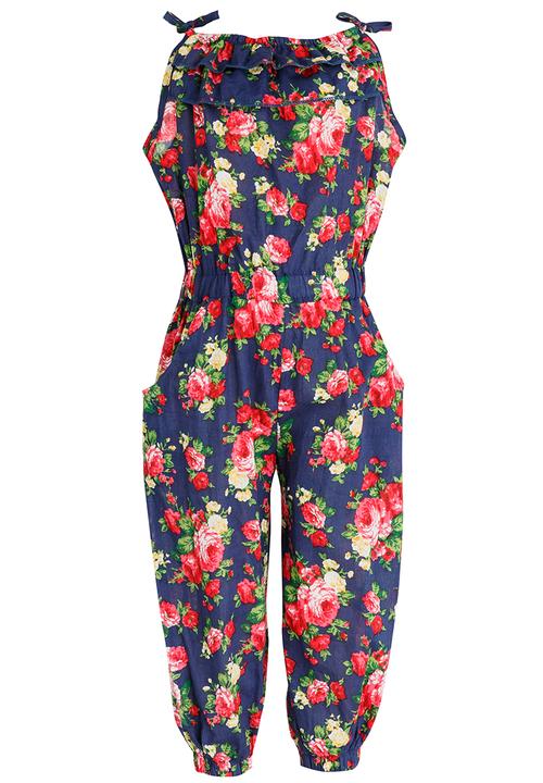 Pop Candy - Floral Playsuit Multi-colour