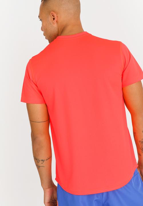 Lithe - Theta Airtex Skull Print Tee Orange