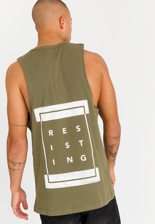 Resist - Resisting Printed T Shirt Green