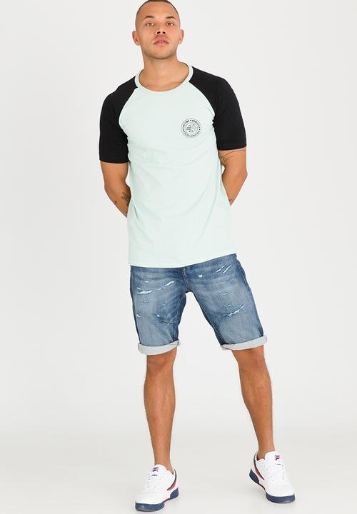 Resist - Printed Raglan T Shirt Green