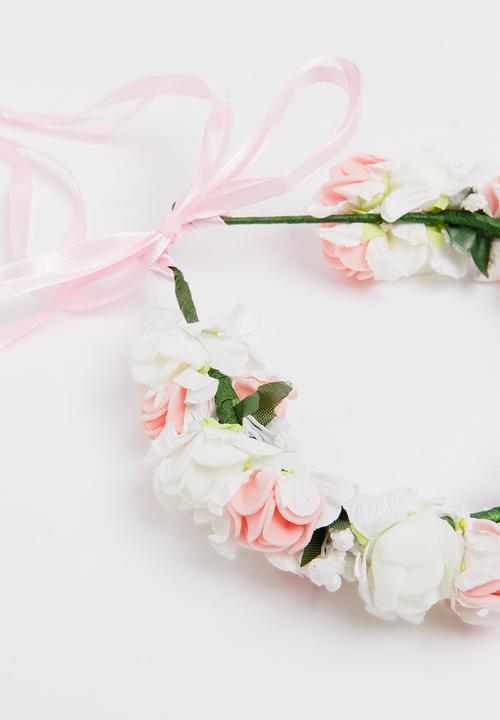 Pop Candy - Flower Garland Headband White