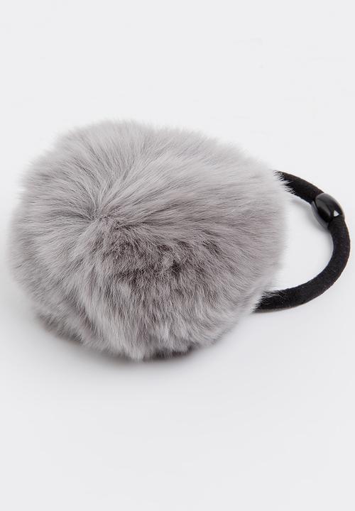 Pop Candy - Pom Pom Hair Tie Grey