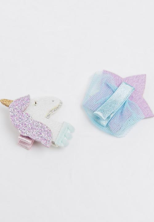 Pop Candy - Unicorn / Star Hair Clip Mid Purple