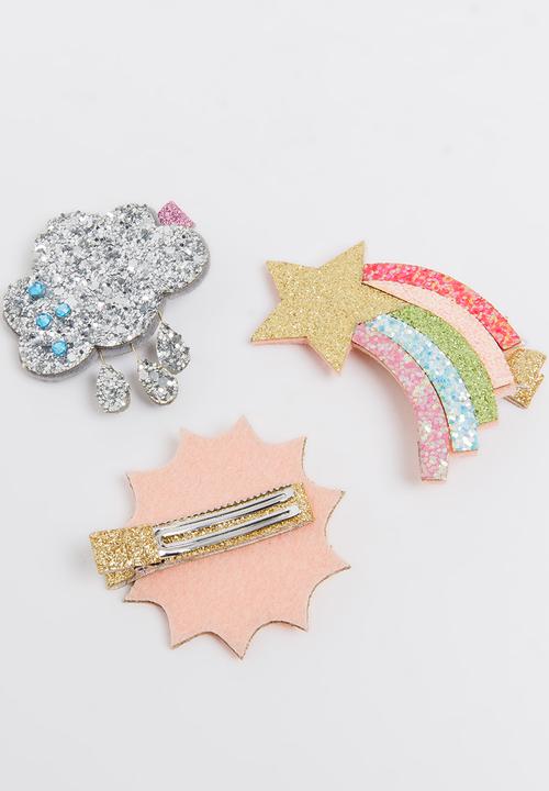 Pop Candy - Moon / Sun / Star / Cloud Hair Clip Multi-colour