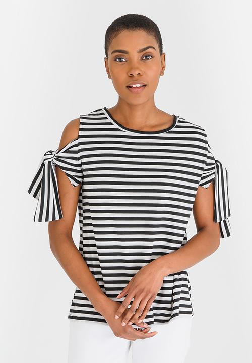 edit - Tie-Up Sleeve Tshirt Multi-colour