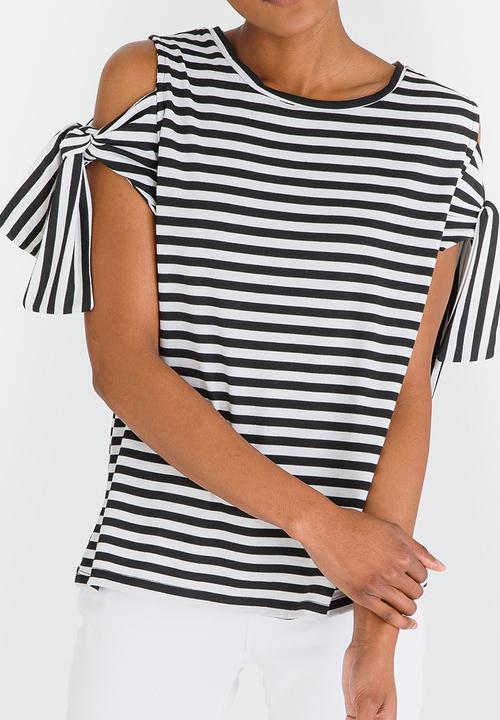 edit - Tie-Up Sleeve Tshirt Multi-colour
