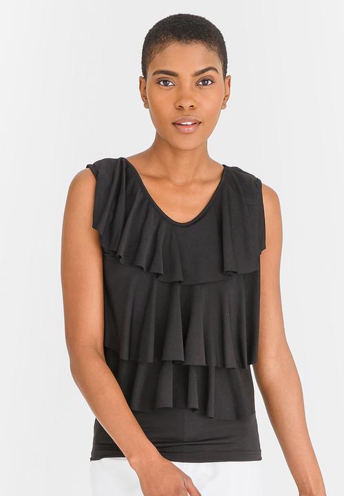 edit - Ruffle Cami Black