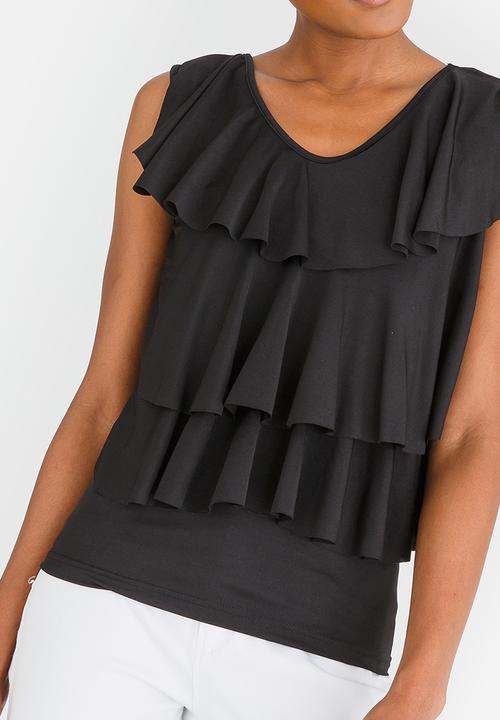 edit - Ruffle Cami Black