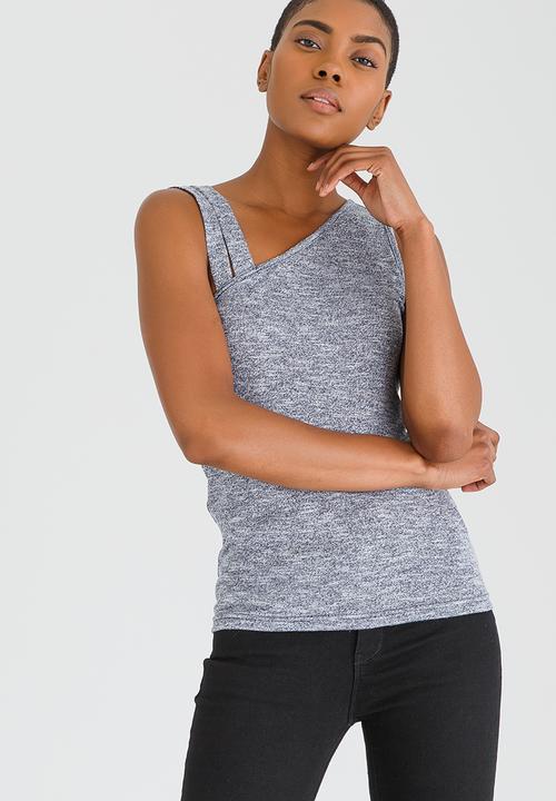 edit - Double Strap Cami Blue