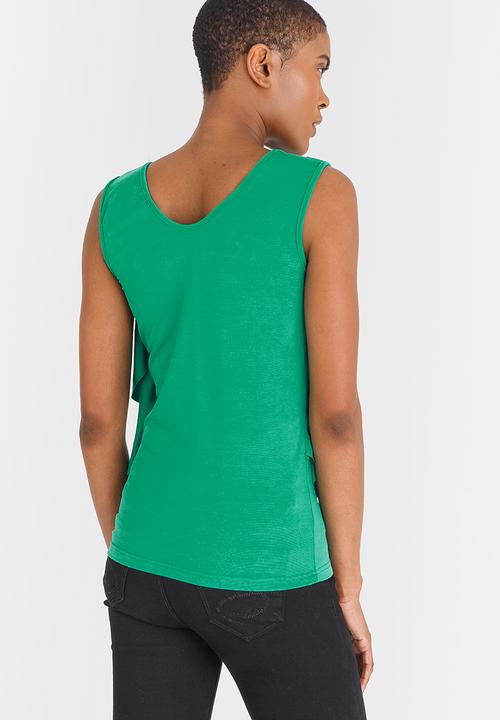 edit - Ruffle Cami Green