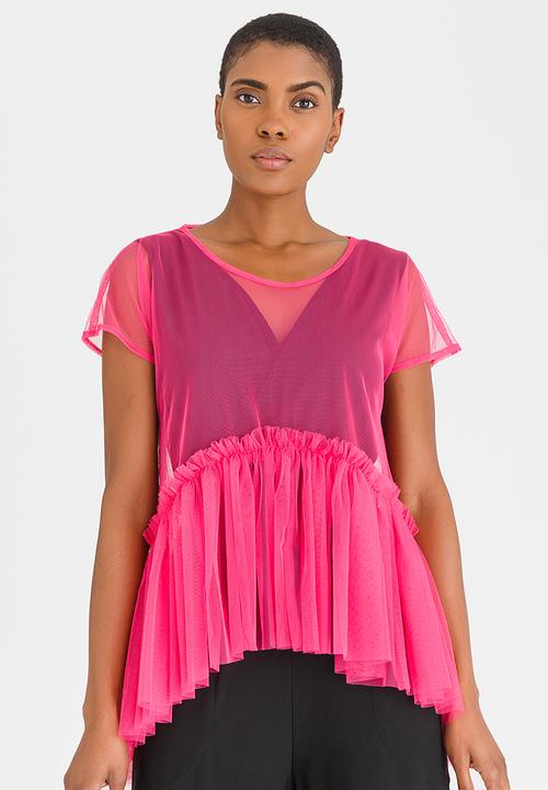 Isabel de Villiers - Tulle Frill Top Pale Pink