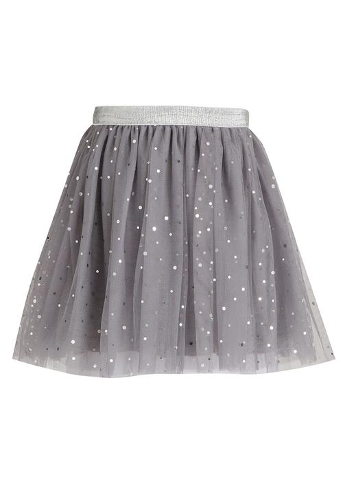 Pop Candy - Mesh Skirt Silver