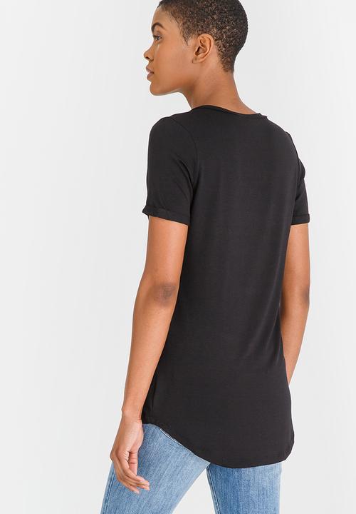 edit - High-Low Tee Black