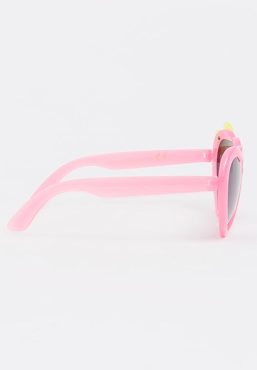 Jewels and Lace - Heart Bow Sunglasses Mid Pink