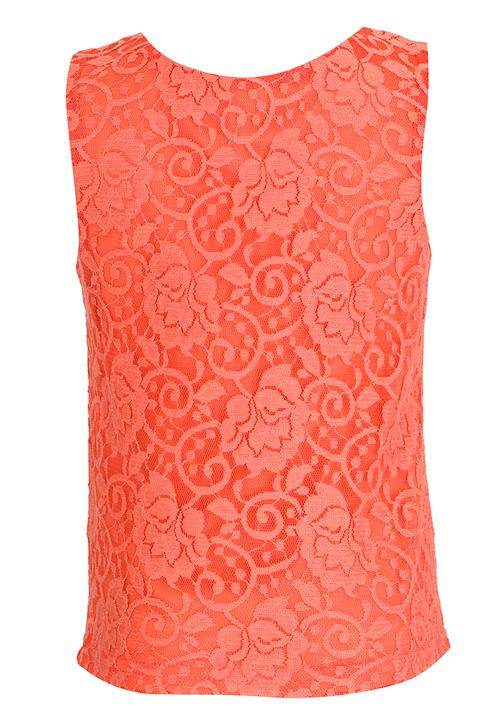See-Saw - Lace Top Orange