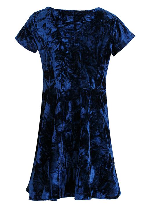 See-Saw - Velour Cap Sleeve Dress Navy