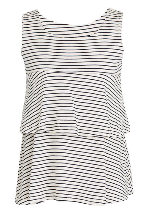 Rebel Republic - Frill Top Navy & White