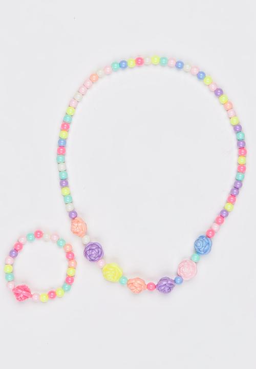 Pop Candy - Necklace & Bracelet Set Multi-colour