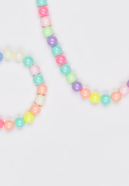 Pop Candy - Necklace & Bracelet Set Multi-colour