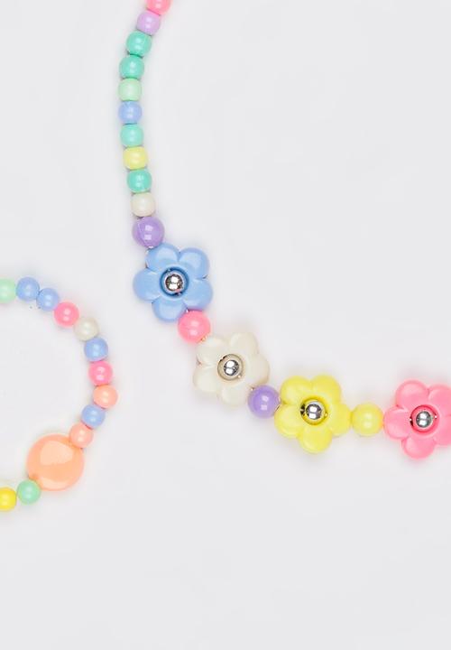 Pop Candy - Necklace & Bracelet Set Multi-colour