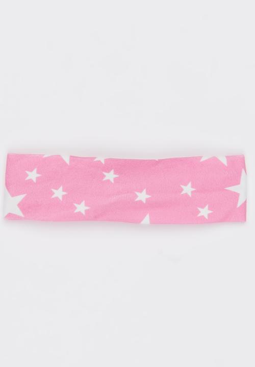 Pop Candy - Printed Star Headband Mid Pink