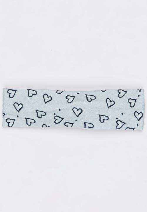 Pop Candy - Printed Heart Headband Grey