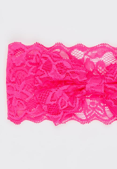 Pop Candy - Lace Headband Cerise Pink