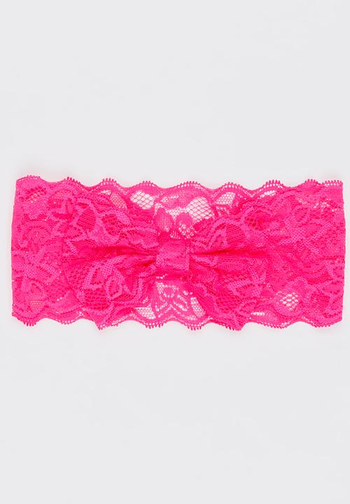Pop Candy - Lace Headband Cerise Pink