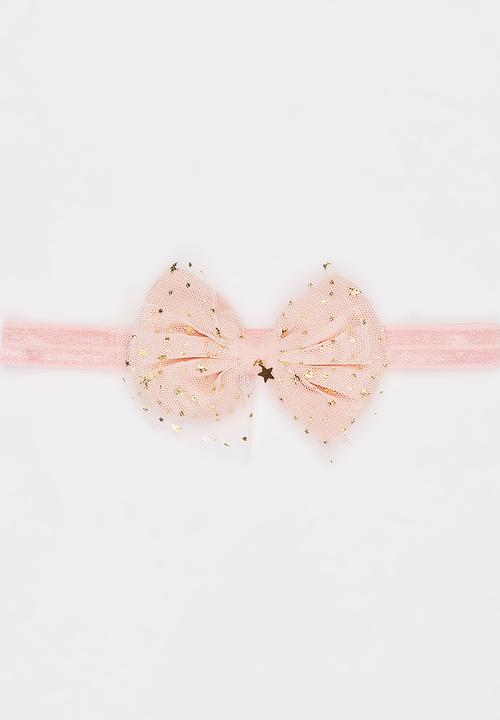 Pop Candy - Bow Headband with Star Embellishment Pale Pink