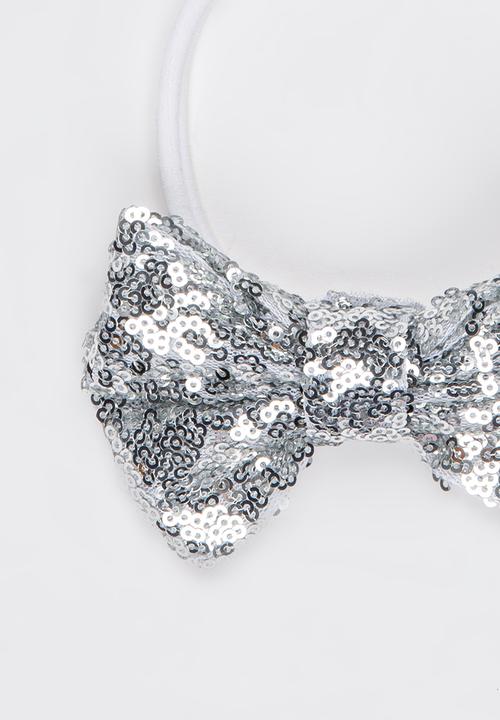 Pop Candy - Sequin Bow Headband Silver