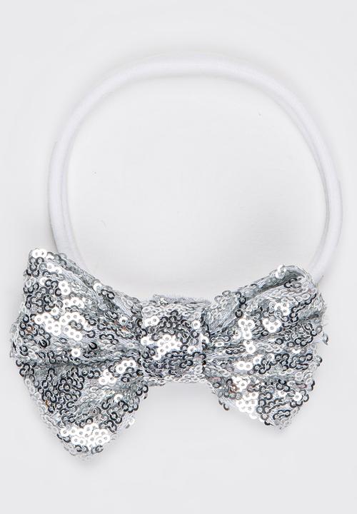 Pop Candy - Sequin Bow Headband Silver