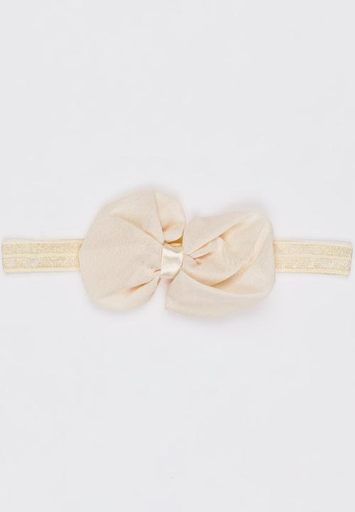 Pop Candy - Bow Headband Off White