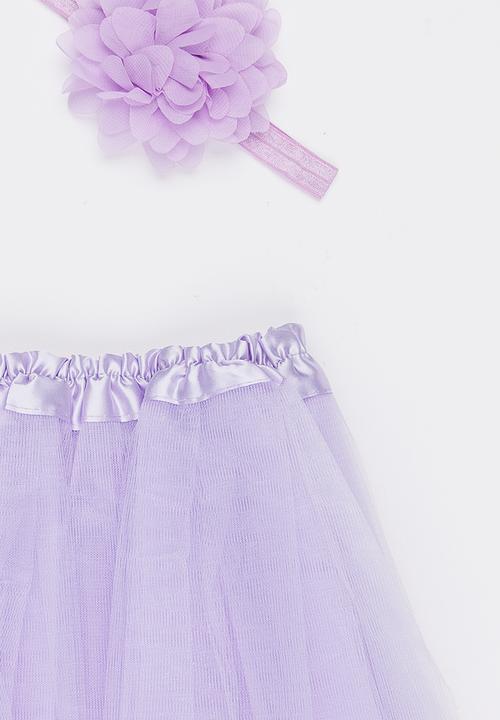 Pop Candy - Headband and Skirt Set Pale Purple