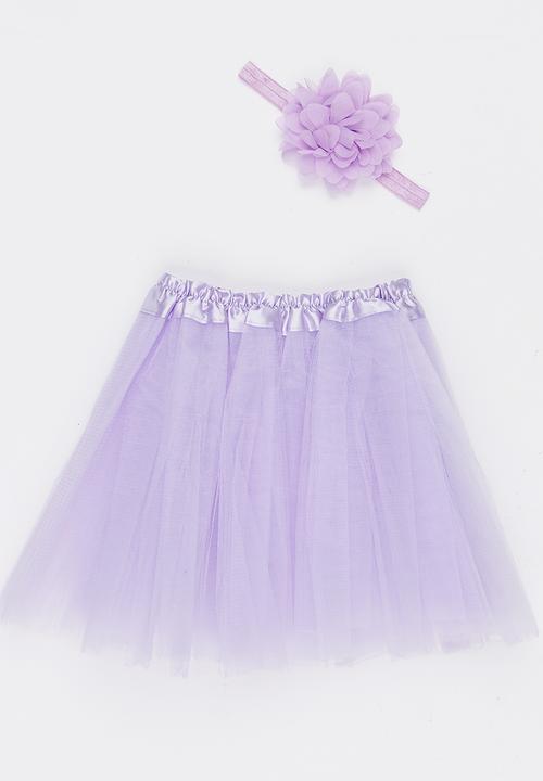 Pop Candy - Headband and Skirt Set Pale Purple