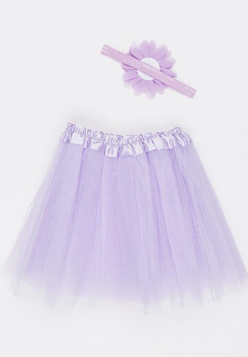 Pop Candy - Headband and Skirt Set Pale Purple